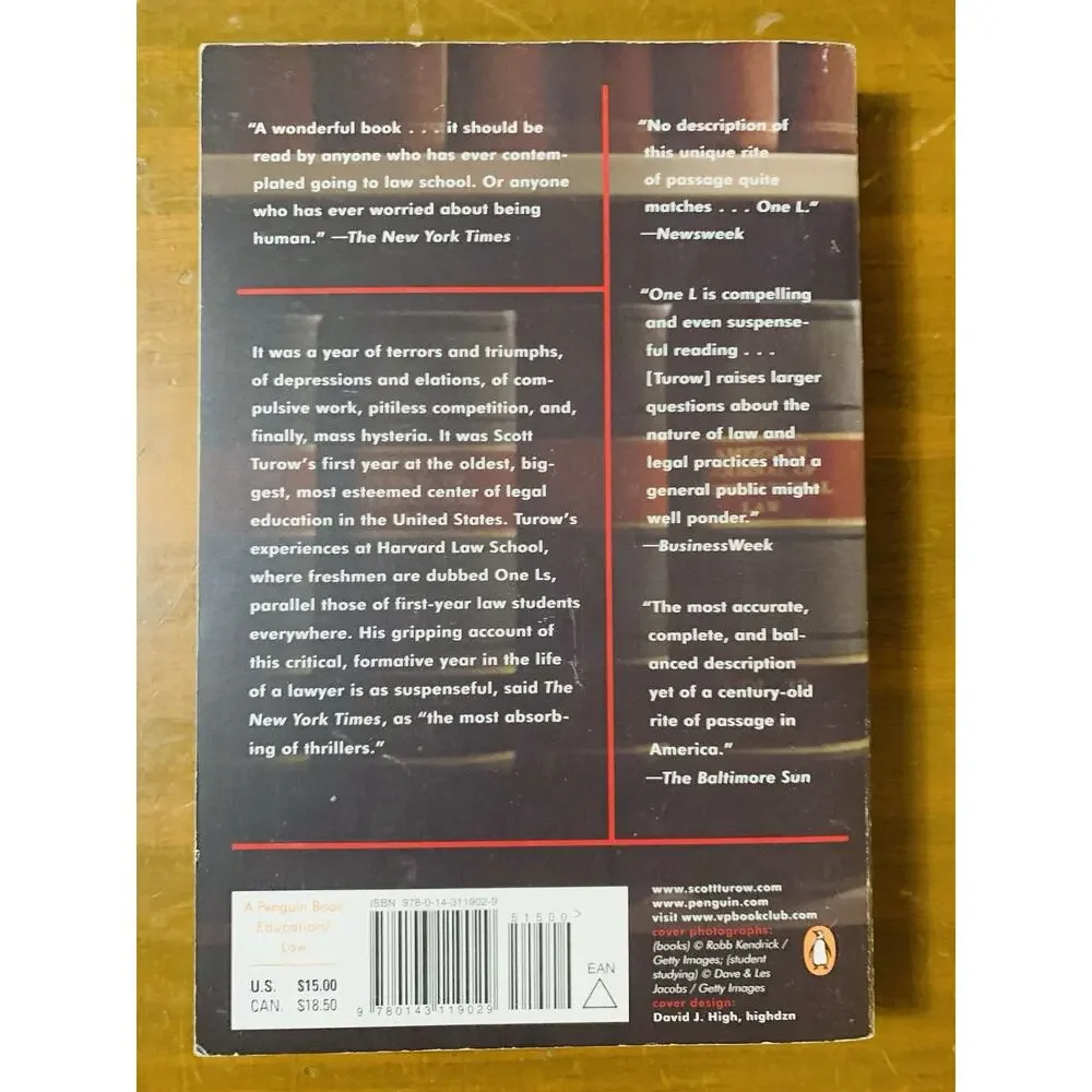 One L: The Turbulent True Story of a First, Paperback, Scott Turow, 2010